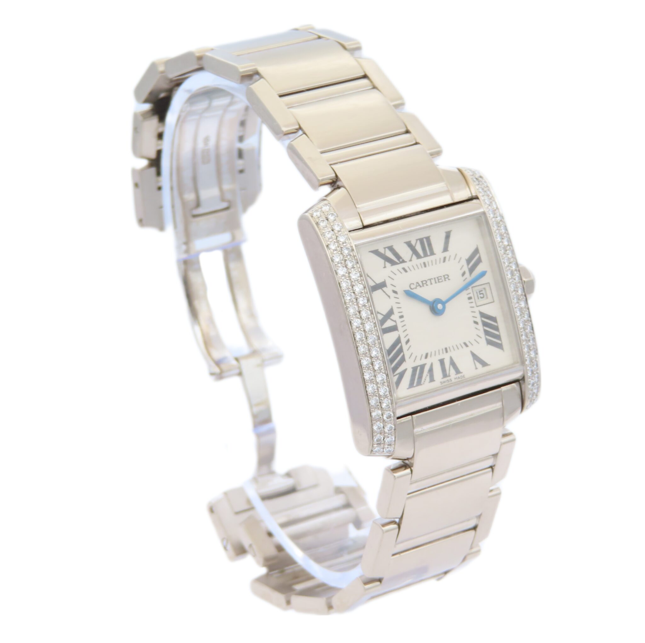 Cartier Tank Française 750 Weißgold – Diamanten – Diamonds White Gold - Bild 4