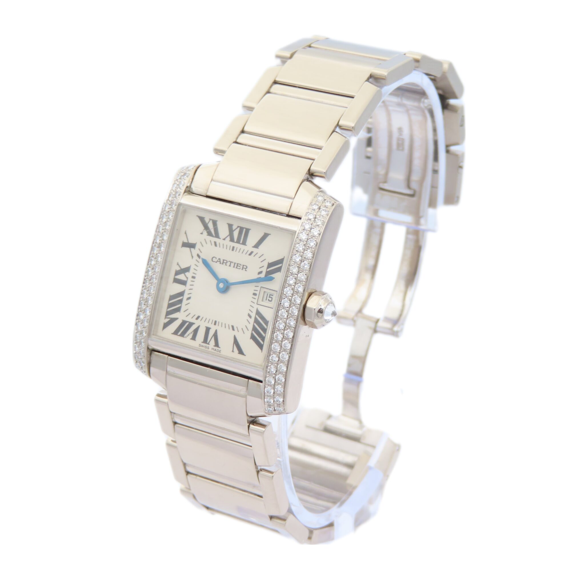Cartier Tank Française 750 Weißgold – Diamanten – Diamonds White Gold - Bild 3