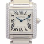 Cartier Tank Française 750 Weißgold – Diamanten – Diamonds White Gold - Bild 2 Vorschau
