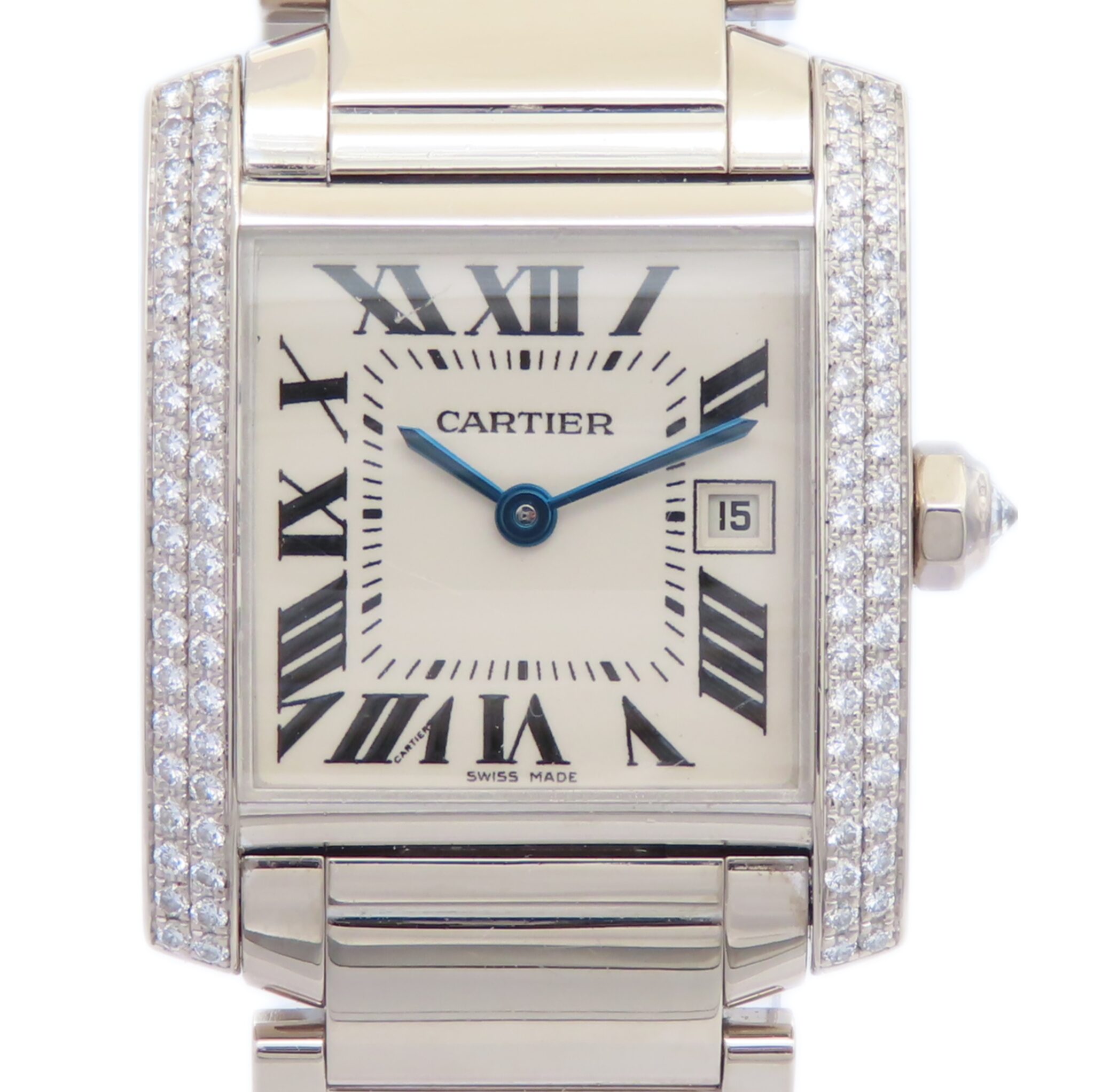 Cartier Tank Française 750 Weißgold – Diamanten – Diamonds White Gold - Bild 2