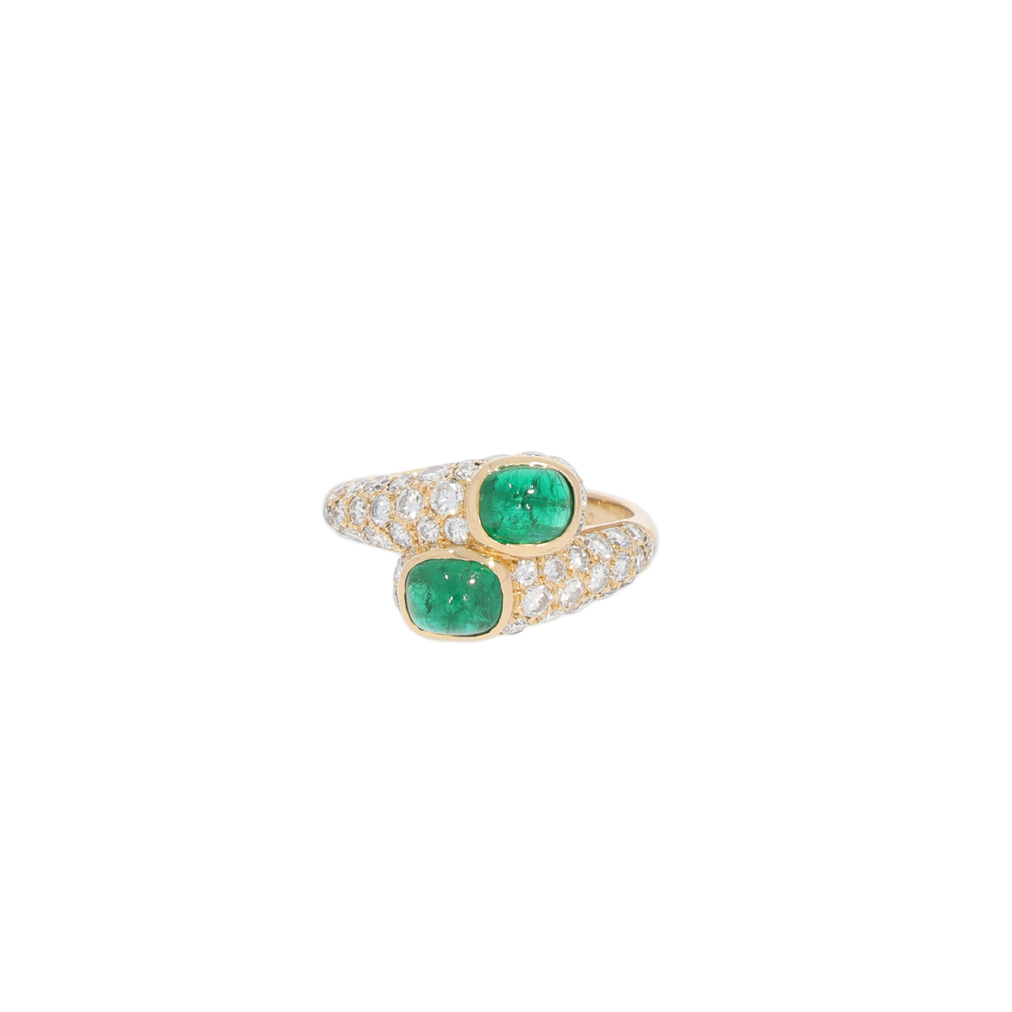 Cartier toi et moi Ring Gelbgold 750 / 18K mit 2 Smaragden
