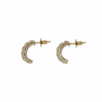 Creolen Gelbgold 585 / 14K mit ca. 0,2ct Diamanten - Bild 2 Vorschau