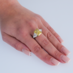 Fancy Intense Yellow Ring Gr.55 8,35ct Diamant Platin 950 Gelbgold 18K HRD/GIA Vorschau