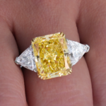 Fancy Intense Yellow Ring Gr.55 8,35ct Diamant Platin 950 Gelbgold 18K HRD/GIA Vorschau