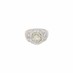 Diamant Ring Gr.51 Platin 950 mit ca.1ct Holländische Rose und  0,25ct Achtkant Vorschau