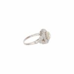 Diamant Ring Gr.51 Platin 950 mit ca.1ct Holländische Rose und  0,25ct Achtkant - Bild 2 Vorschau