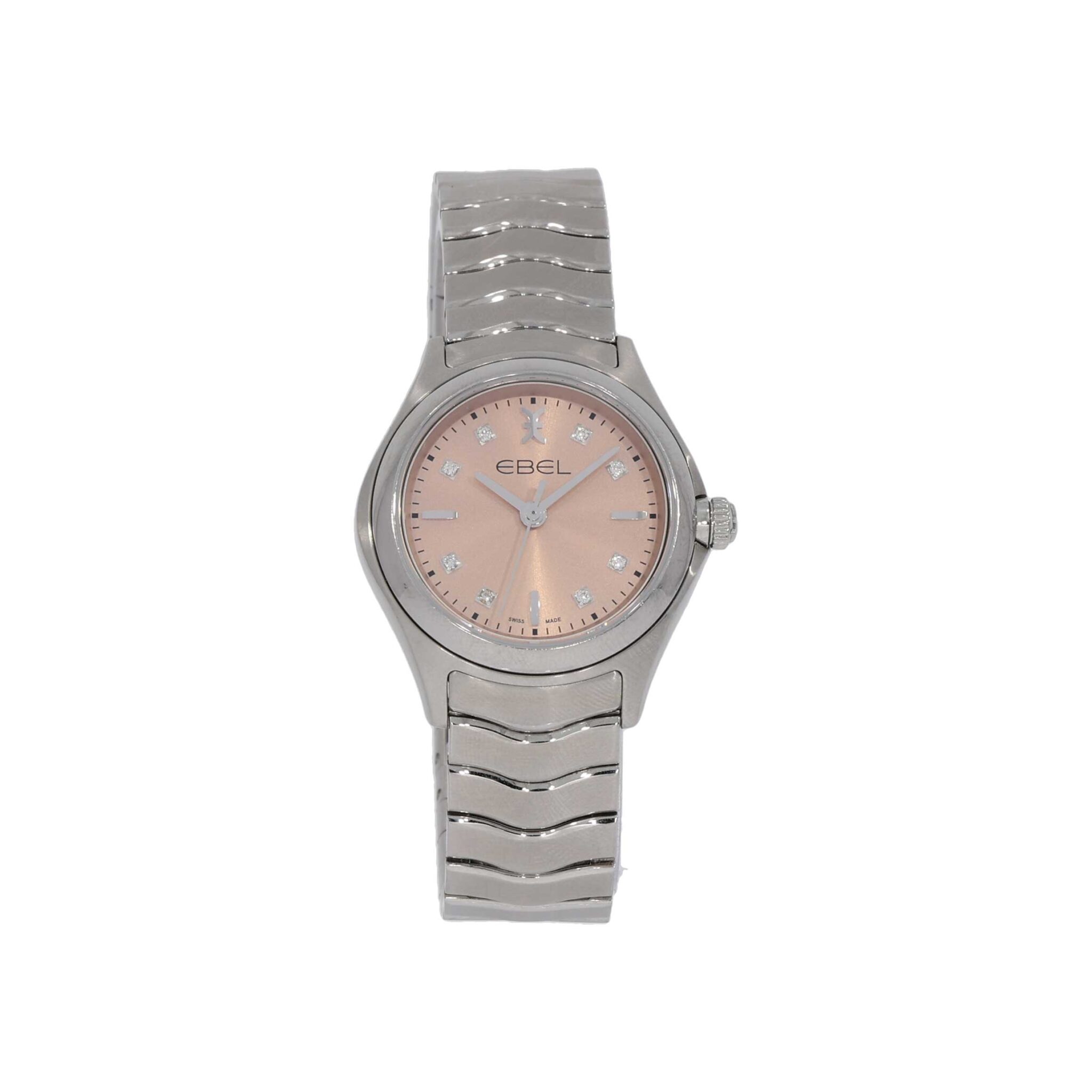 Ebel Wave Ref. 1216217 Stahl pink Zifferblatt Diamanten Full Set 2014 wie neu