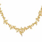 Ehinger Schwarz Collier Florales Muster Gelbgold 750 / 18K Vorschau