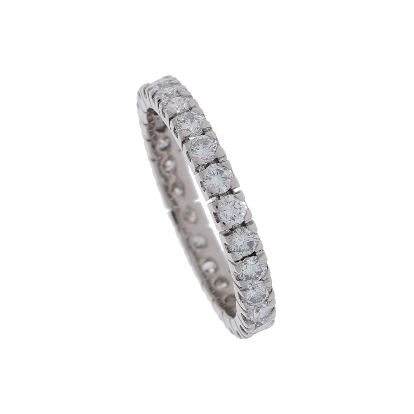 Memoire Ring Weißgold 585/14K. ca. 2ct. Gr. 59 - Bild 2