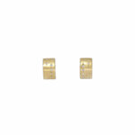Halbcreolen als Stecker Gelbgold 750 / 18K mit ca. 0.12ct Diamanten Vorschau