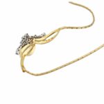 Retro Style Halskette Gelbgold 750 / 18K mit ca. 0,5ct Diamanten - Bild 3 Vorschau