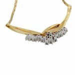 Retro Style Halskette Gelbgold 750 / 18K mit ca. 0,5ct Diamanten - Bild 2 Vorschau