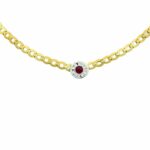 Rubin Collier Gelbgold 750 / 18K mit ca. 0,27ct Diamanten Vorschau