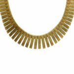 Retro Fächer Collier im „Kleopatra“ Stil mit Florentine finish Gelbgold 750 /18K Vorschau