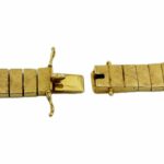 Retro Fächer Collier im „Kleopatra“ Stil mit Florentine finish Gelbgold 750 /18K - Bild 4 Vorschau