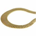 Retro Fächer Collier im „Kleopatra“ Stil mit Florentine finish Gelbgold 750 /18K - Bild 6 Vorschau