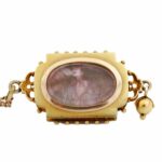 Antik Medallion mit Haarlocke-Amethyst und Emaille - Bild 3 Vorschau
