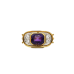 Amethyst Ring Gr.53 Gelbgold 750 / 18K mit ca. 0,24ct Diamanten Vorschau