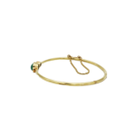 Smaragd Armreif Gelbgold 750 / 18K mit ca. 0,2ct Diamanten - Bild 2 Vorschau