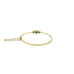 Smaragd Armreif Gelbgold 750 / 18K mit ca. 0,2ct Diamanten - Bild 5 Vorschau