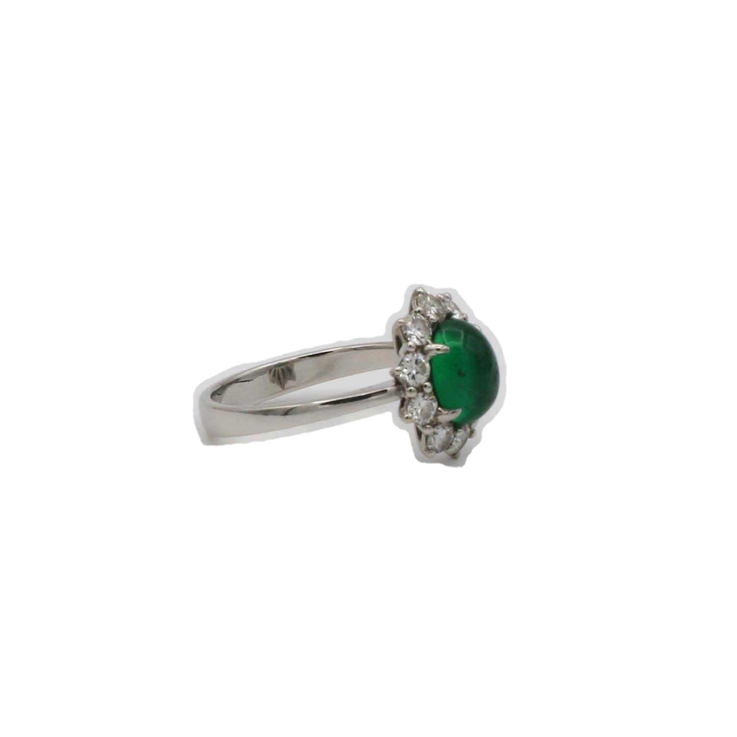 Smaragd Ring Gr.56 Weißgold 750 / 18K mit ca. 0,7ct Diamanten - Bild 3