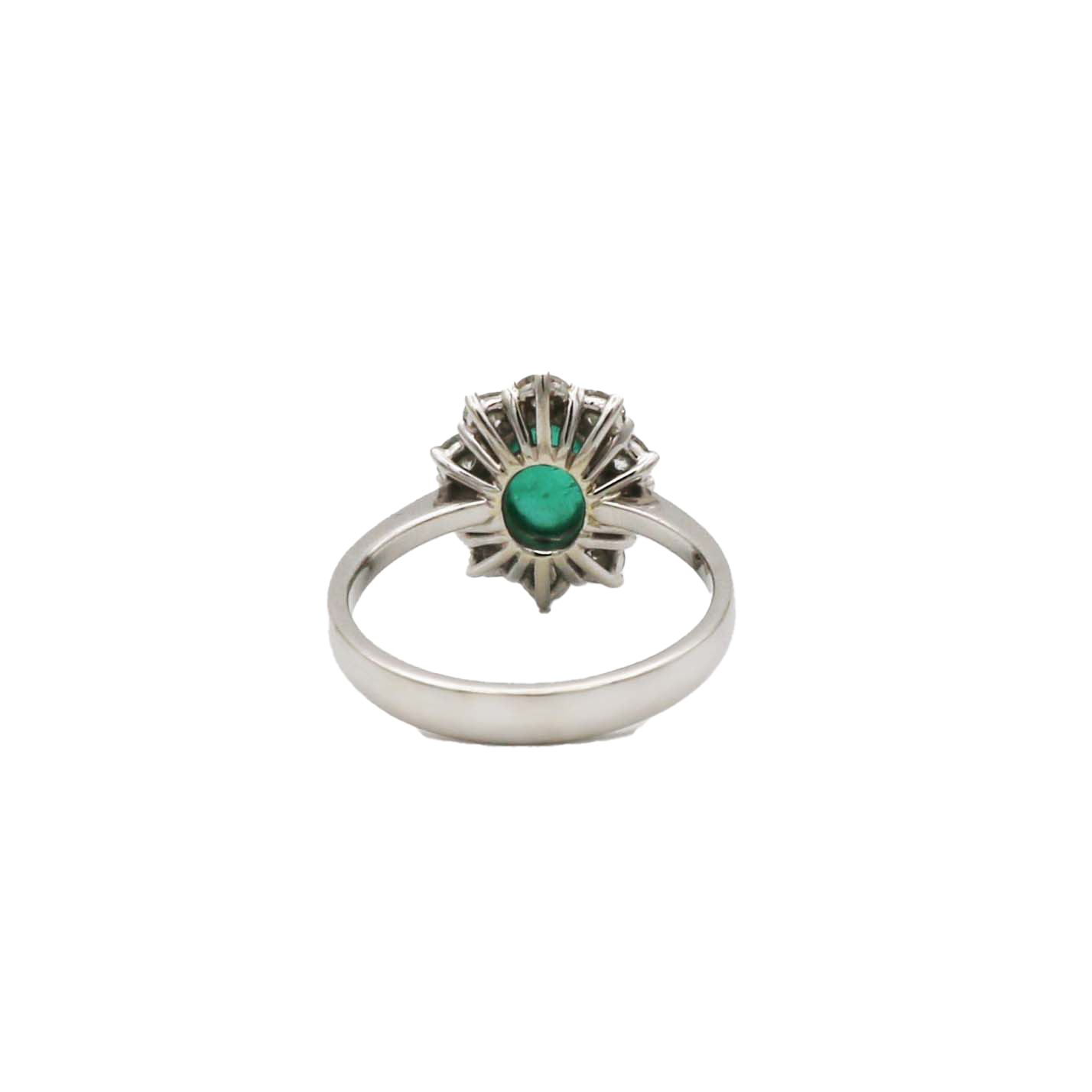 Smaragd Ring Gr.56 Weißgold 750 / 18K mit ca. 0,7ct Diamanten - Bild 4