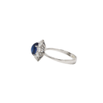 Saphir Ring Gr.55 Weißgold 750 / 18K mit ca. 1 ct Diamanten - Bild 3 Vorschau