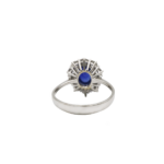 Saphir Ring Gr.55 Weißgold 750 / 18K mit ca. 1 ct Diamanten - Bild 4 Vorschau