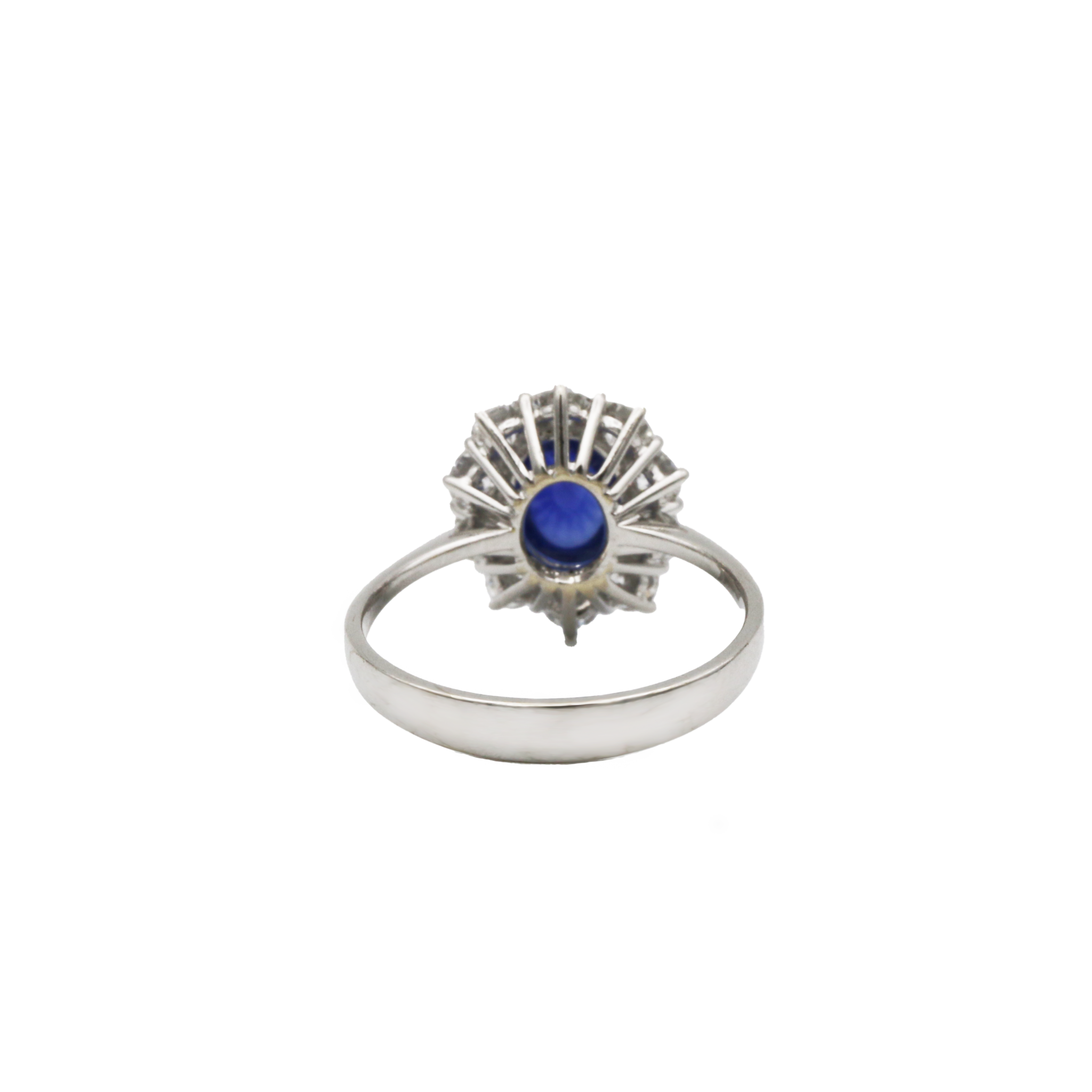 Saphir Ring Gr.55 Weißgold 750 / 18K mit ca. 1 ct Diamanten - Bild 4