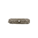 Art Deco Brosche Weißgold 585 / 14K mit Diamanten Onyx Chrysopras Wechselbar Vorschau