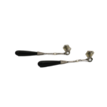 Art Deco Ohrhänger mit Onyx und Perlen in WG750 PT800 - Bild 2 Vorschau