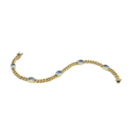 Aquamarin Panzerarmband Gelbgold 750 / 18K - Bild 3 Vorschau