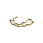 Aquamarin Panzerarmband Gelbgold 750 / 18K - Bild 4 Vorschau