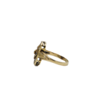 Art Deco Ring Gr.57,5 Gelbgold 585 / 14K mit Diamanten und Saphiren - Bild 2 Vorschau