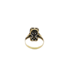 Art Deco Ring Gr.57,5 Gelbgold 585 / 14K mit Diamanten und Saphiren - Bild 4 Vorschau