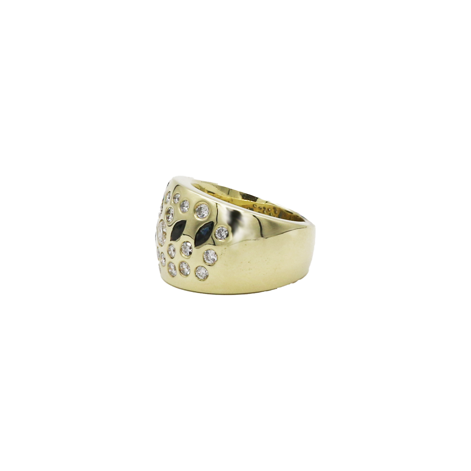 Ring Gr.56 Gelbgold 585 / 14K mit Diamanten und Saphiren - Bild 3