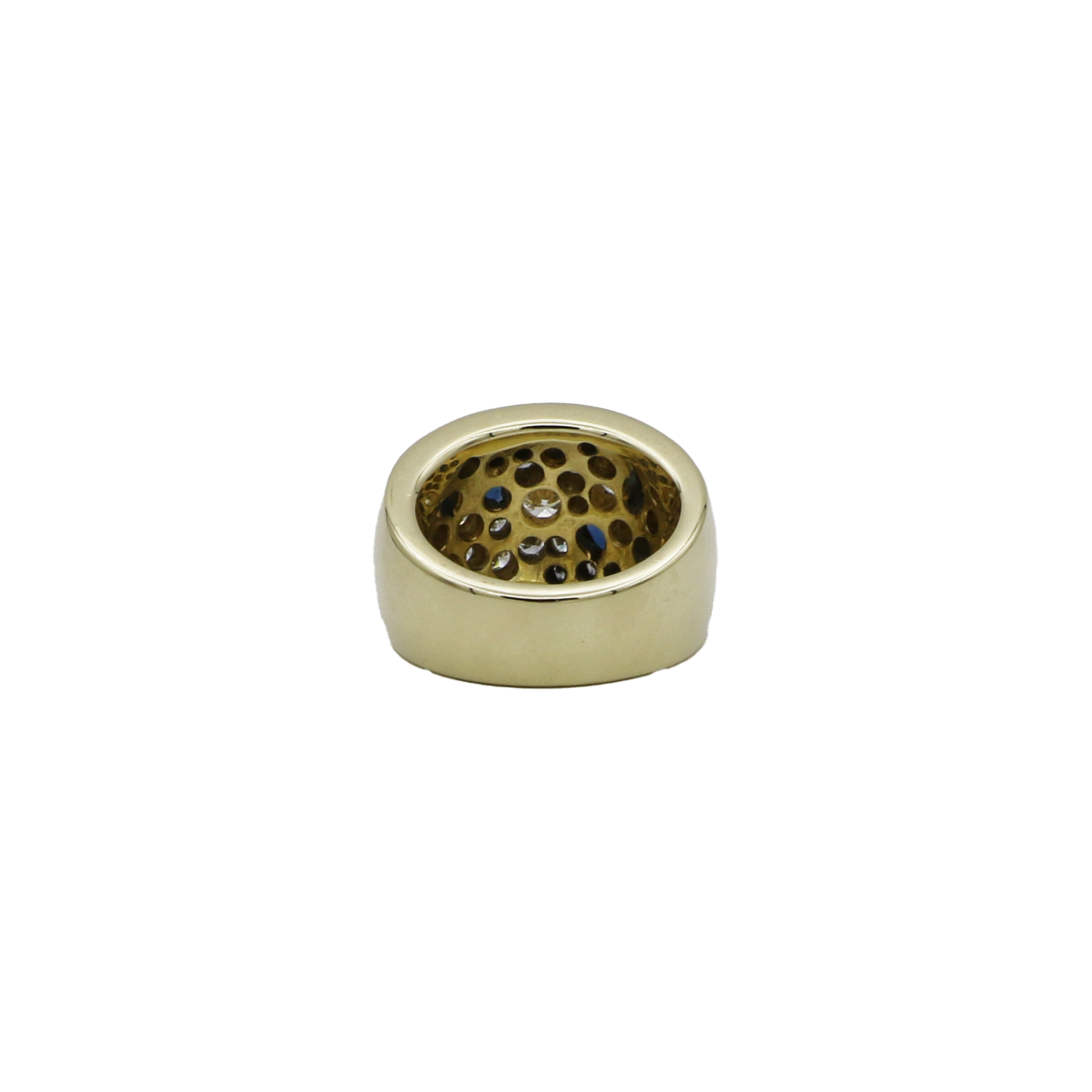 Ring Gr.56 Gelbgold 585 / 14K mit Diamanten und Saphiren - Bild 4