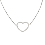 Collier in Herzform Weißgold 585 / 14K mit ca. 0,36ct Diamanten Vorschau