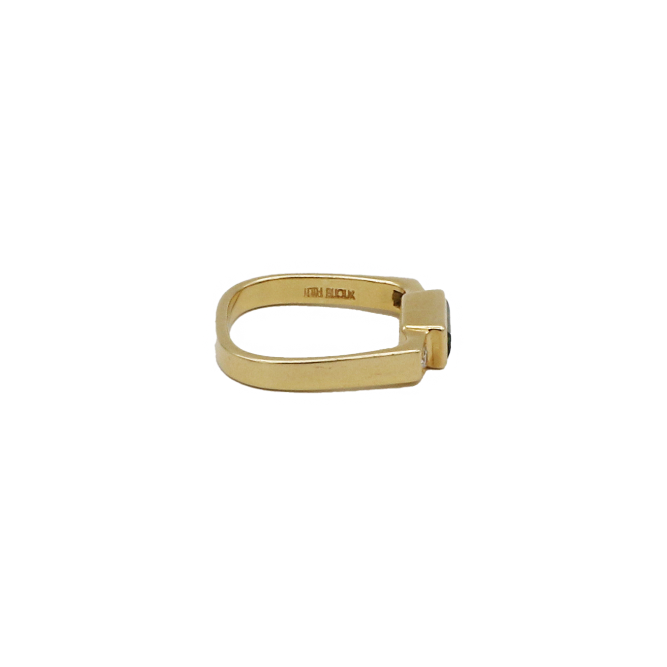 Turmalin Ring Gr.55 Gelbgold 750 / 18K mit 0,08ct Diamanten - Bild 3