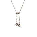 Art Deco Collier Gold / Platin mit ca. 0,4ct Diamanten - Bild 2 Vorschau