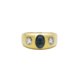Richarz Saphir Diamant Bandring Gelbgold 585/14K.  Gr. 66 Vorschau