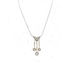 Art Deco Diamant Collier Gelbgold 585/14K Platin - Bild 2 Vorschau