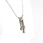 Art Deco Diamant Collier Gelbgold 585/14K Platin - Bild 5 Vorschau