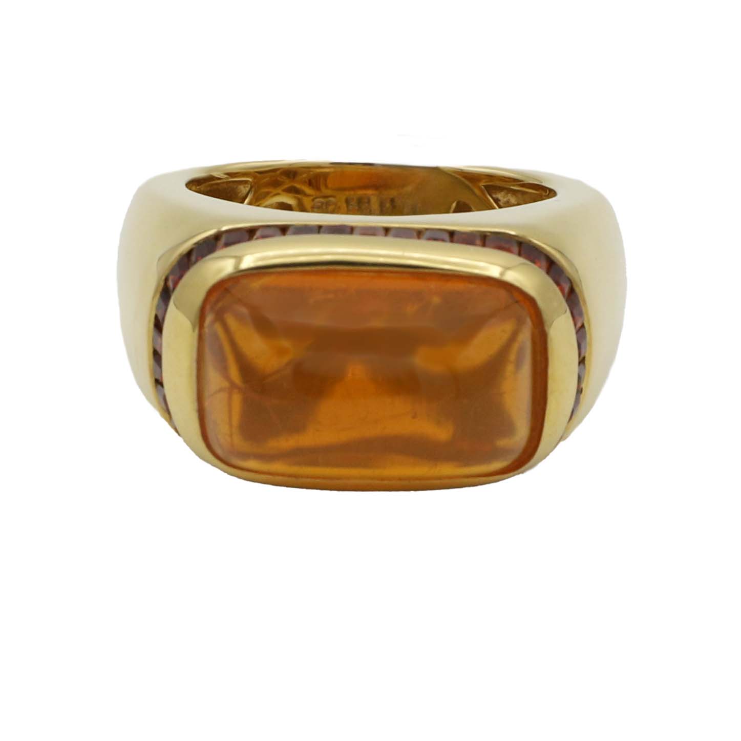 Madeira Citrin Ring Gelbgold 750/18K. Gr 54 - Bild 2