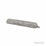 Diamant Art Deco Brosche Weißgold 750 / 18k. Vorschau