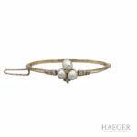 Perl Diamant Armreif Gelbgold 585 / 14 K. - Bild 2 Vorschau