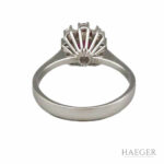 Diamant Ring Weißgold 750 / 18k 0,62ct. Rubin / 0,28ct. Brillanten - Bild 3 Vorschau