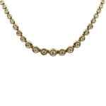 Diamant Riviérecollier Gelbgold 750/18K. ca. 3,2ct. Vorschau