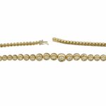 Diamant Riviérecollier Gelbgold 750/18K. ca. 3,2ct. - Bild 3 Vorschau