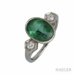 Turmalin Diamant Ring Weißgold 750 / 18 K. Vorschau